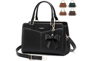 RAINSMORE Purses for Women Waterproof Top-Handle Handbags Fits 11-Inch IPad PU Leather Ladies Purse Anti Theft Tote Purse