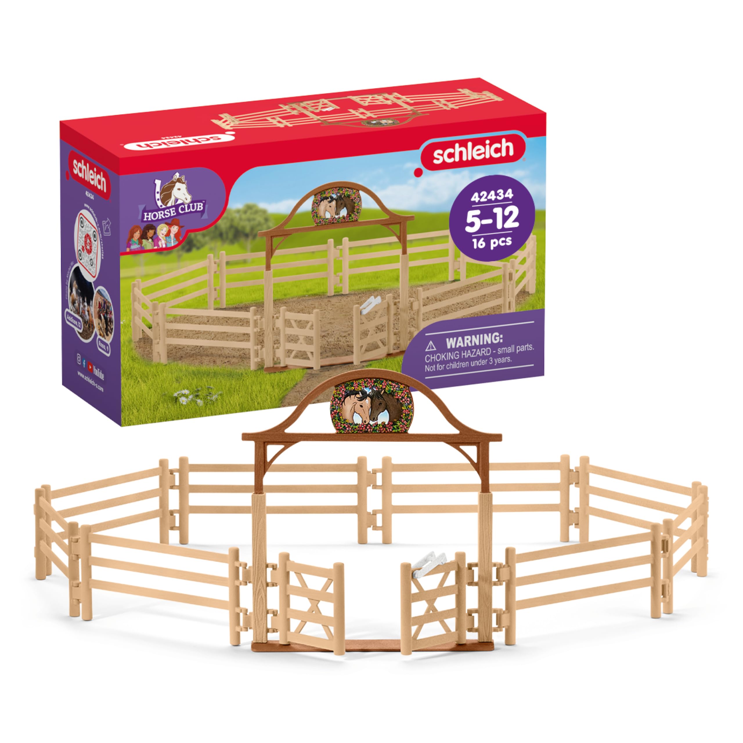 SCHLEICH 42434n Paddock with entry gate Horse Club Toy Playset Accessory for children aged 5-12 Years