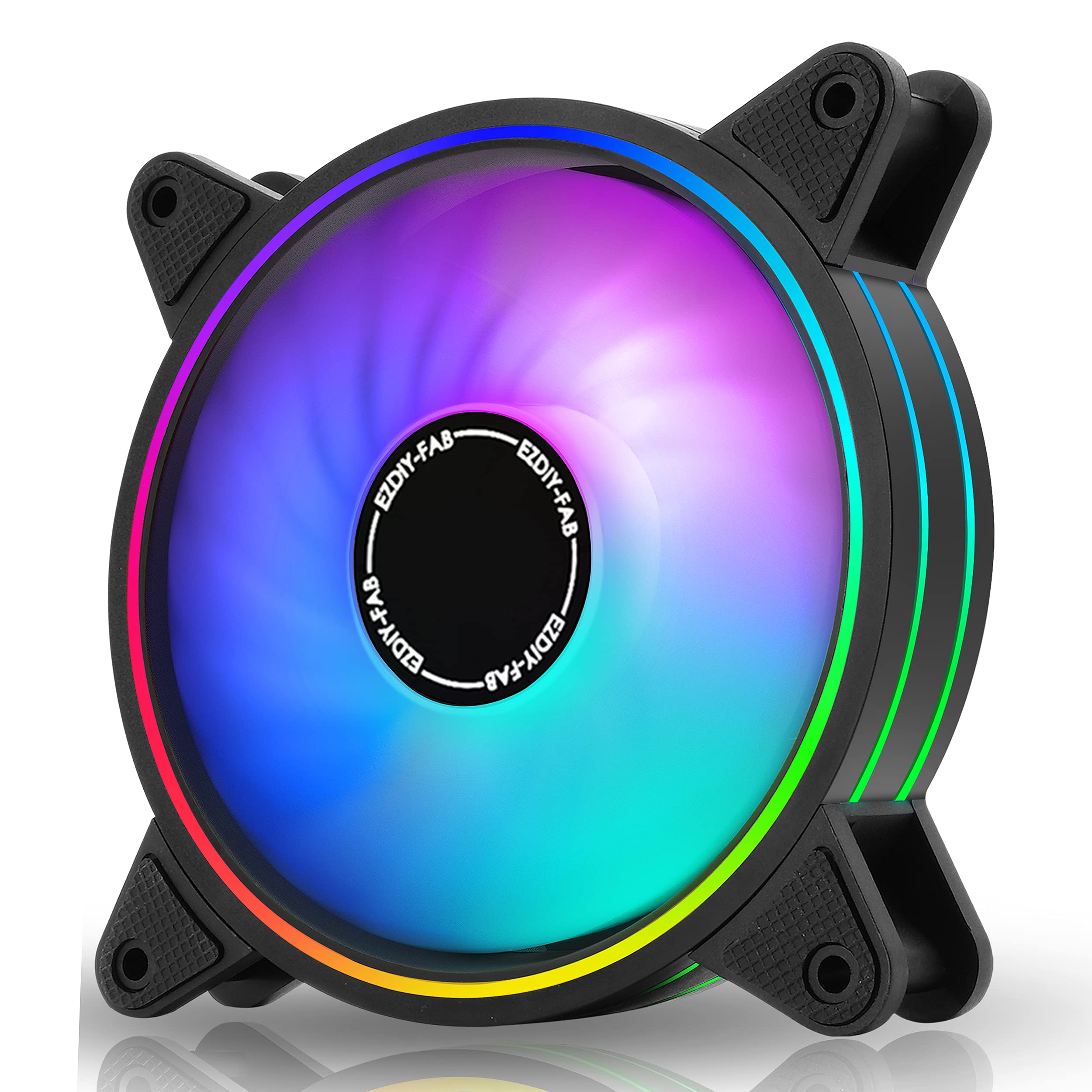 EZDIY-FAB Moonlight RGB Case Fan 120mm-1pack-ONLY Compatible to Fan HUB