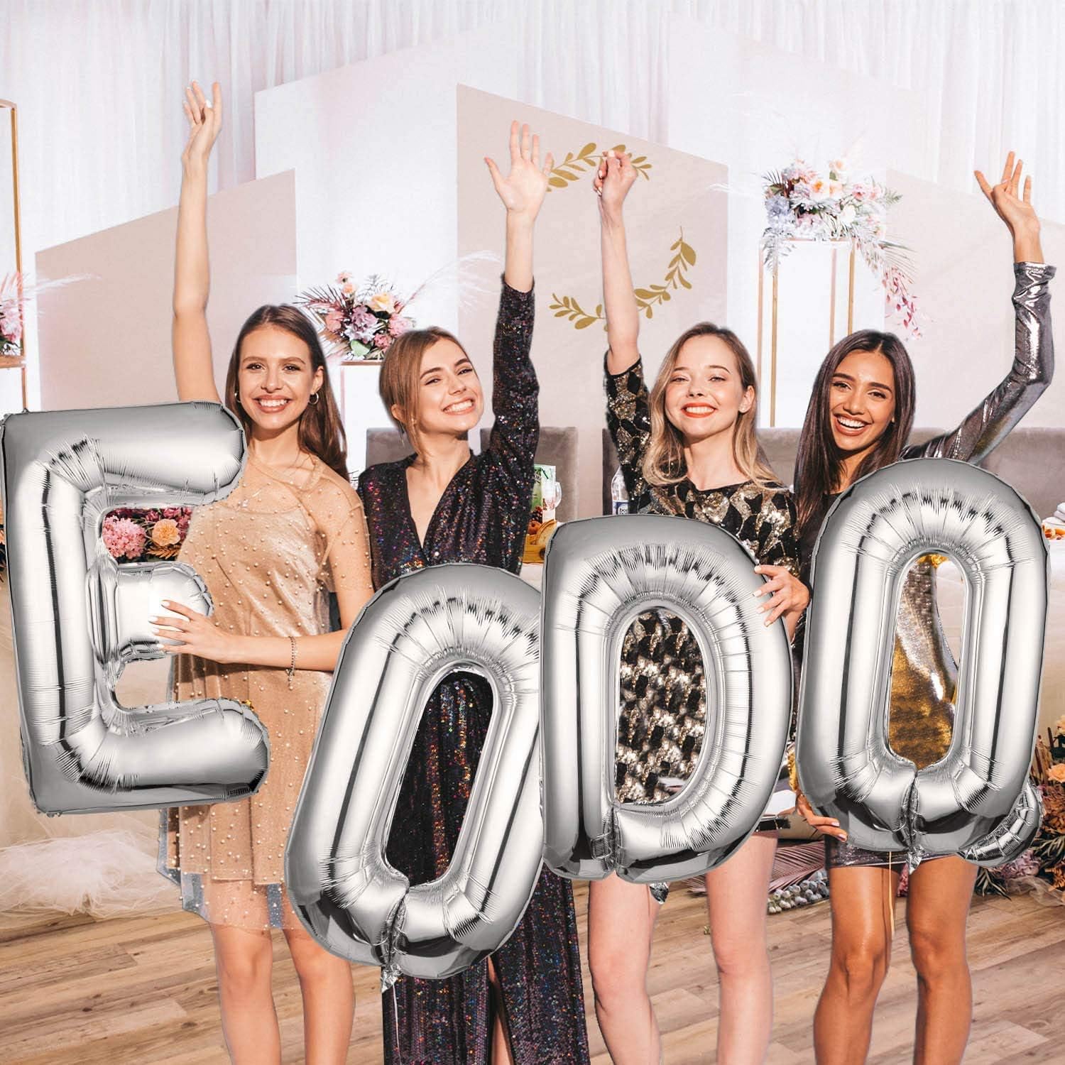 Letter Balloons Silver Large Letter X Balloon 40 Inch Foil Helium Alphabet Balloons Birthday Party Baby Shower Graduation Ceremony Decoration (Silver Letter X) - Image 5