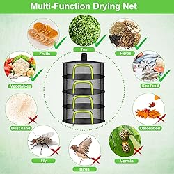 4 Layer Herb Drying Rack, Hanging Mesh