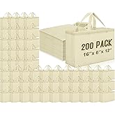 Windyun Reusable Grocery Bags Large Non Woven Shopping Bags with Handles Foldable Portable Tote, 16x6x12 Inch