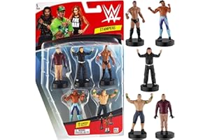 P.M.I. WWE Superstar Stampers, Set of 5 - Self-Inking WWE Superstars for Crafts, Party Decor, Cake Toppers Gifts – John Cena, Jeff Hardy, Finn Balor and More by PMI, 2.3-2.5 in. Tall.