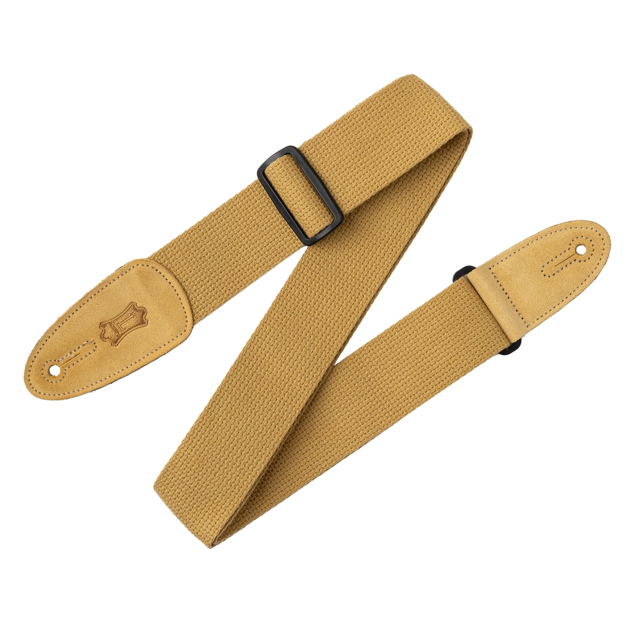 Levy's MC8-TAN 2 inch Cotton with Leather Ends - Tan