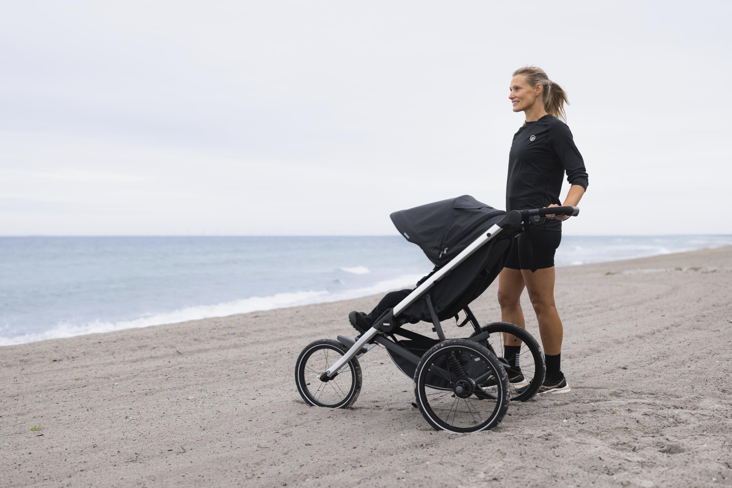 Thule Glide 3 Single Child All-Terrain & Jogging Stroller, Lightweight, air-Filled Tires, Twist Hand Brake, Fixed Front Wheel