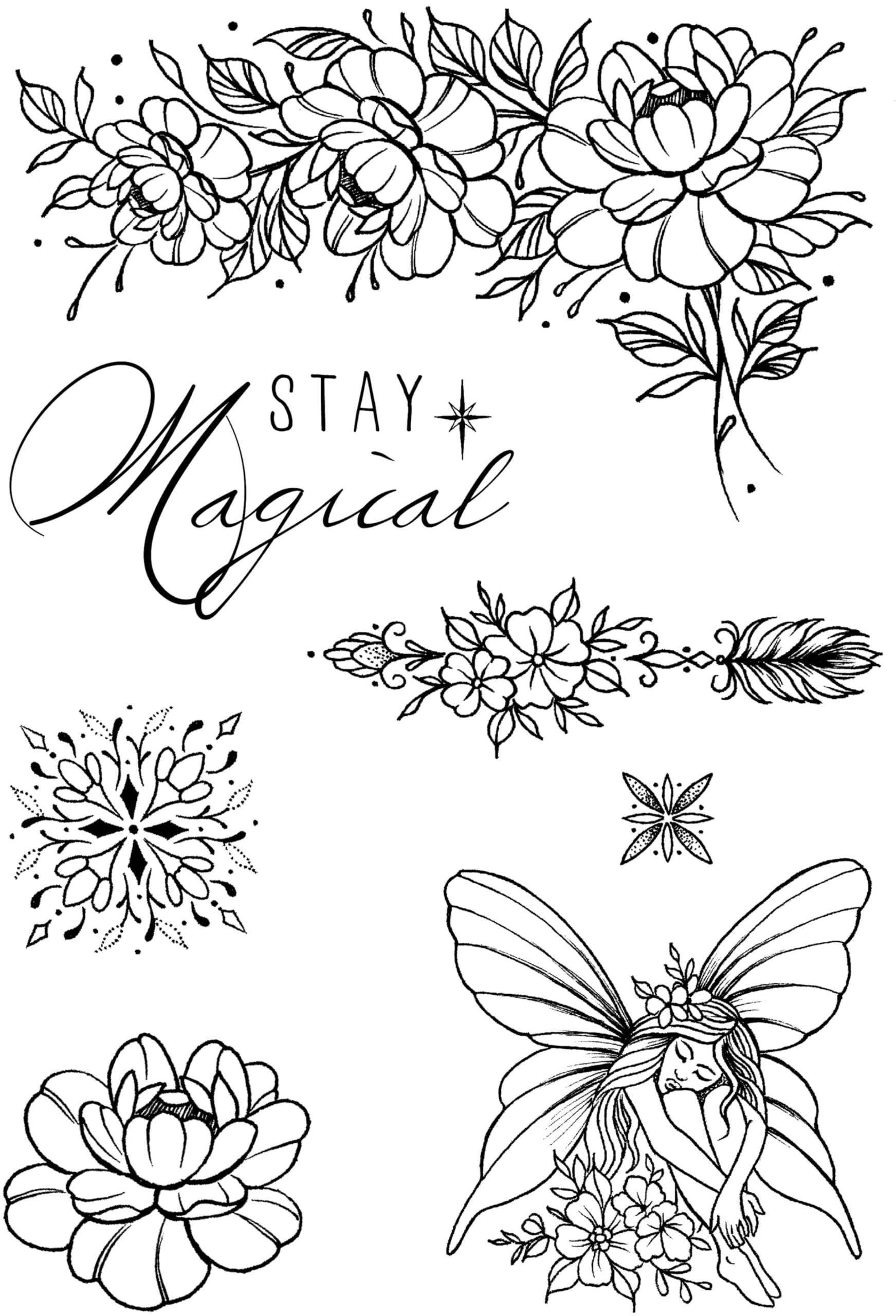 Creative Expressions Designer Boutique-Fairy Blooms-Stamp Set, A6