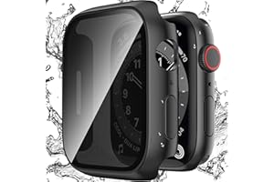 Zumyzu Waterproof Privacy Case Compatible with Apple Watch Series 11 10 46mm with Anti-peep Screen Protector, iWatch Face Cover Protective Bumper for iWatch Case 46mm Black