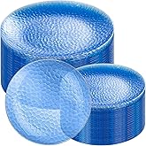 Rubtlamp 100 Pcs Blue Plastic Plates,Heavy Duty plastic Plates,Fancy Disposable Plates, Hammered Plastic plates Include 50 Pcs Dessert Platos, 50 Pcs Dinner Platos for Party