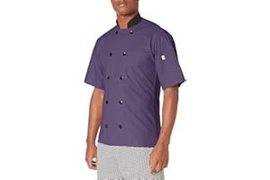 Uncommon Threads Women's Havana Chef Coat Ss Mesh Blk TRM