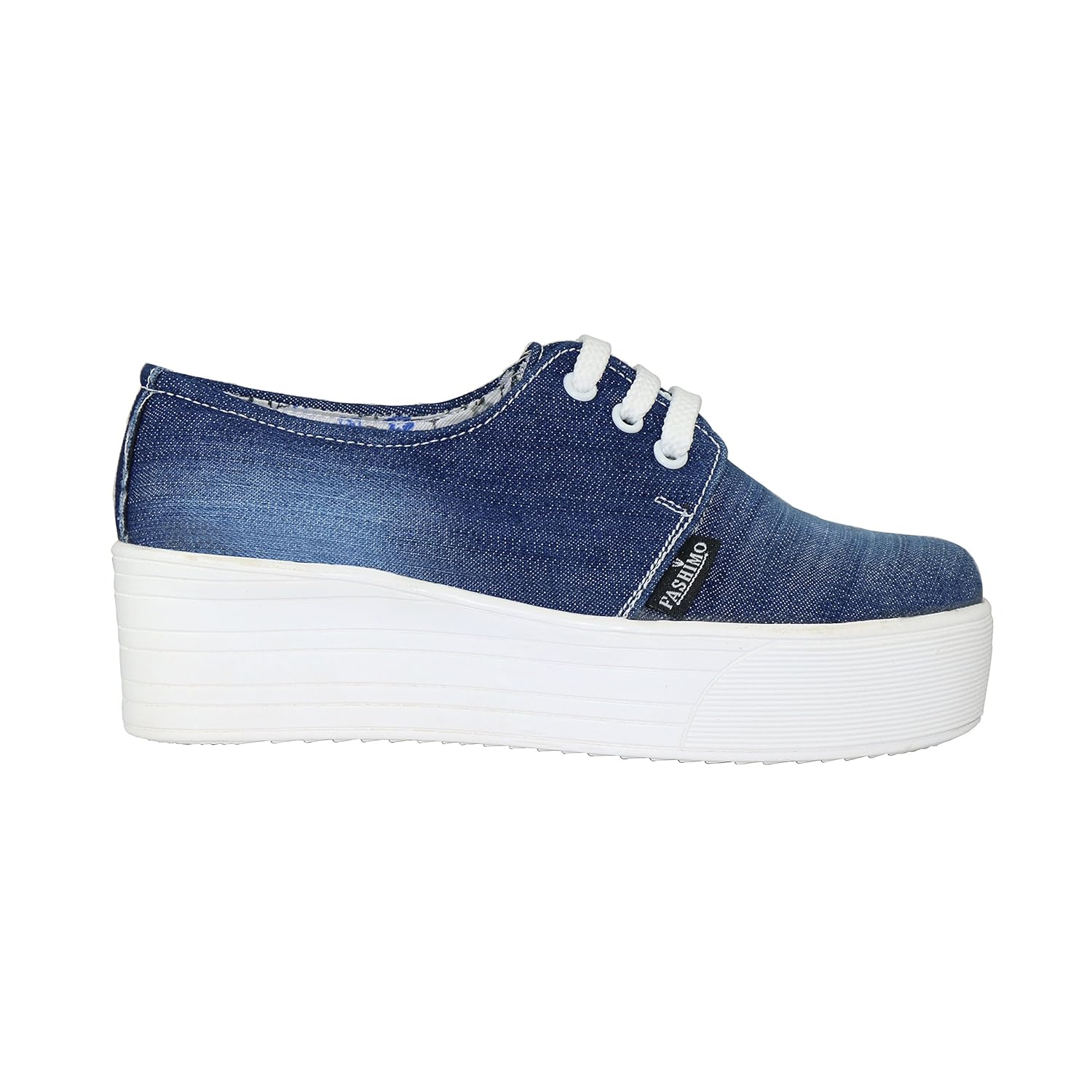 fashimo women blue denim jeans casual shoes