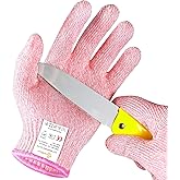 Evridwear Cut Resistant Gloves for Kids 4-6 Years, Level 5 Protection Cutting Gloves Food Grade for Cooking, Whittling, Wood Carving, Gardening and DIY