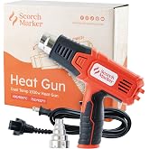 Scorch Marker Craft Heat Gun, 1500W Hot Air Tool for Wood Burning Projects | Two settings, 842&deg;F and 1202&deg;F, with a fine tip nozzle for control. Activates Scorch Marker and Scorch Paint, Embossing.