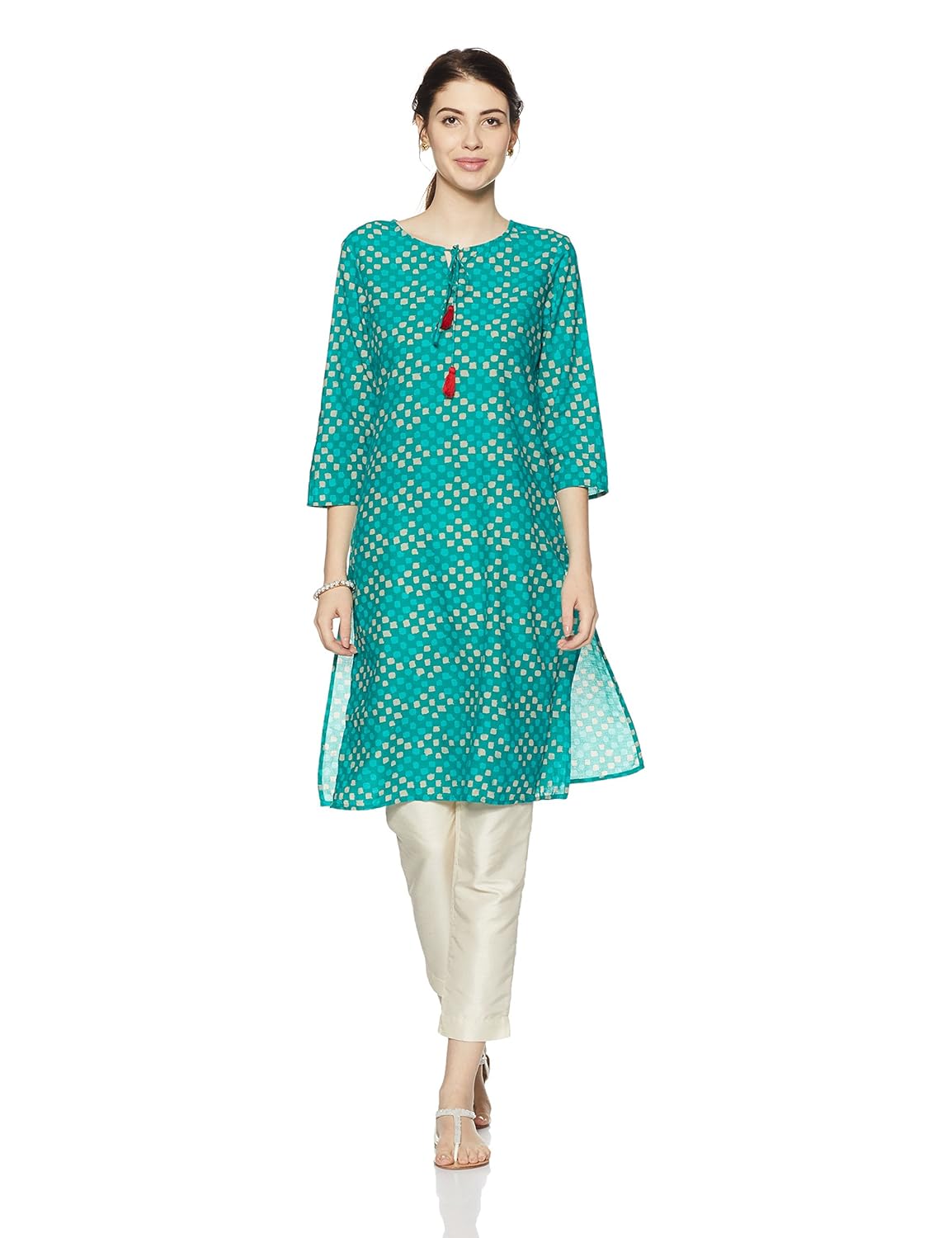 amazon brand- myx women's straight kurta