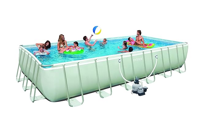Intex Ultra Frame Pool Set, grau, 732 x 366 x 132cm