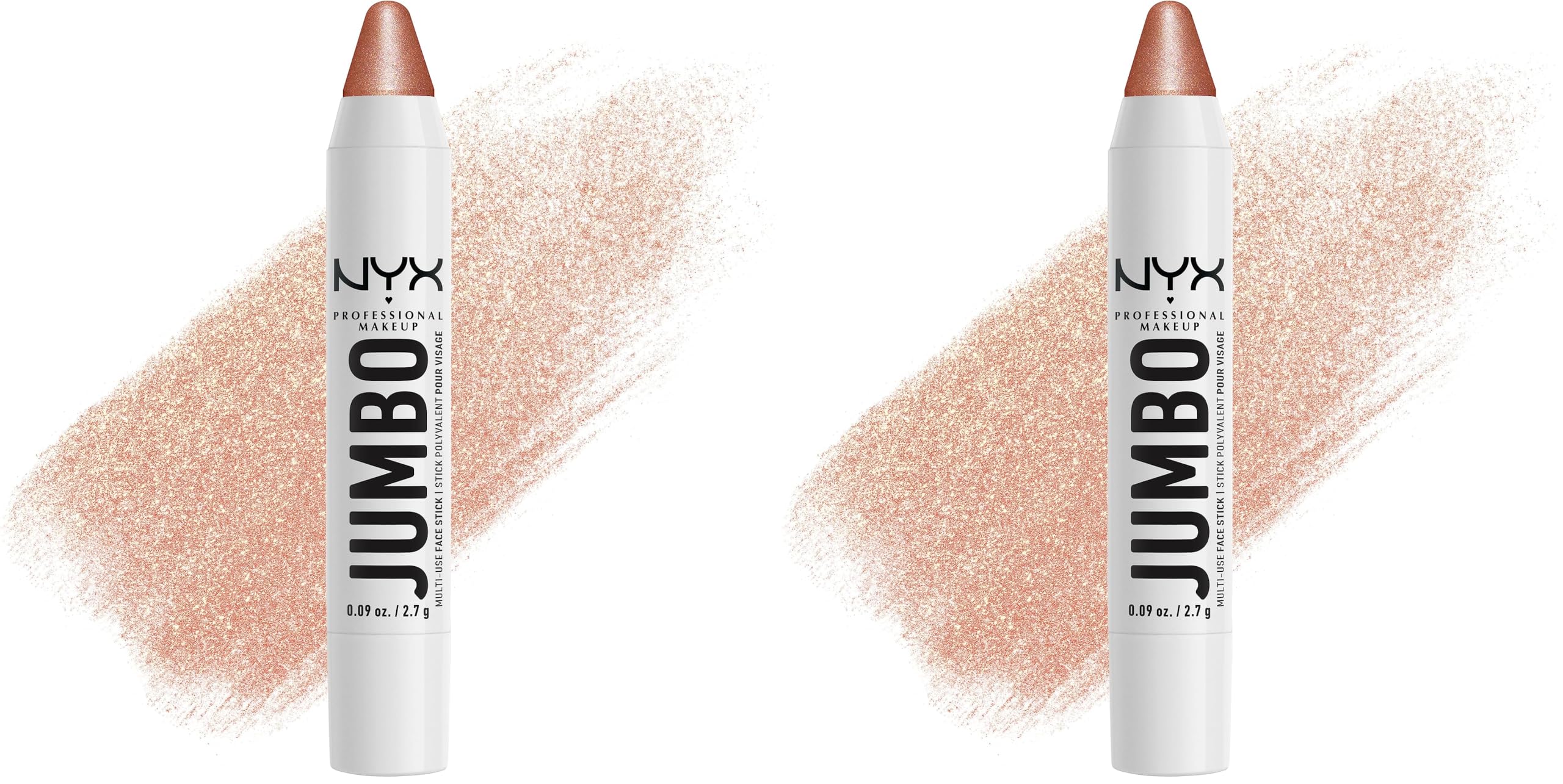 NYX Professional Makeup Multi-Use Highlighter Stick, Weightless Buildable Formula with Jojoba Oil, Twist-Up – No Need To Sharpen, Vegan and Cruelty-Free, 2.7 g, Shade: Coconut Cake (Pack of 2) — image 1
