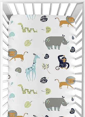 jungle crib sheet