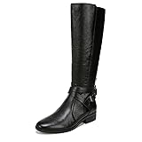 Naturalizer Womens Rena2 Wide Calf Black Leather 6 M