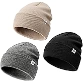FURTALK Baby Beanie Knit Winter Hats 3 Pack for Infant Toddler Kids Skull Caps