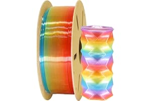 OEM MIKA3D Natural Rainbow PLA 3D Filament, 1.75mm Transparent Multi Colored 3D Printing PLA Material, Widely Fit for 3D Printer, 1KG 2.2lbs Clear Fast Color Change PLA