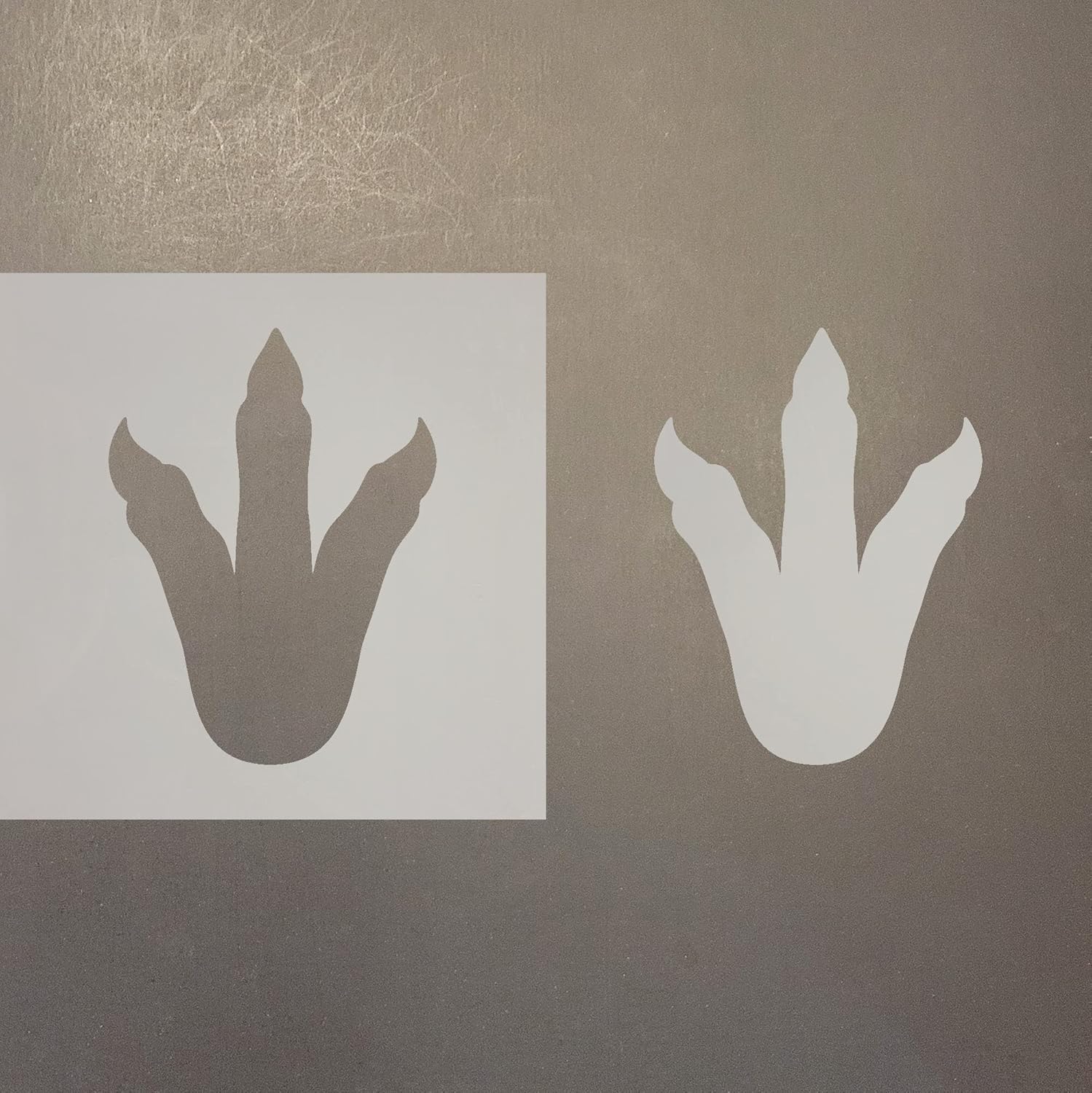 Mixed Media - Dinosaur Footprint 1 Reusable Mylar Stencil - Art Craft Supplies New Sizes (4