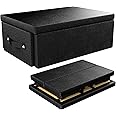 Holymuss Pilates Box for Reformer 26 x 15 x 9.5 Inch Pilates Reformer Box, Premium PU and Wood Pilates Sitting Box, Home Use Pilates Bed/Pliates Reformer Machine Accessories, Black