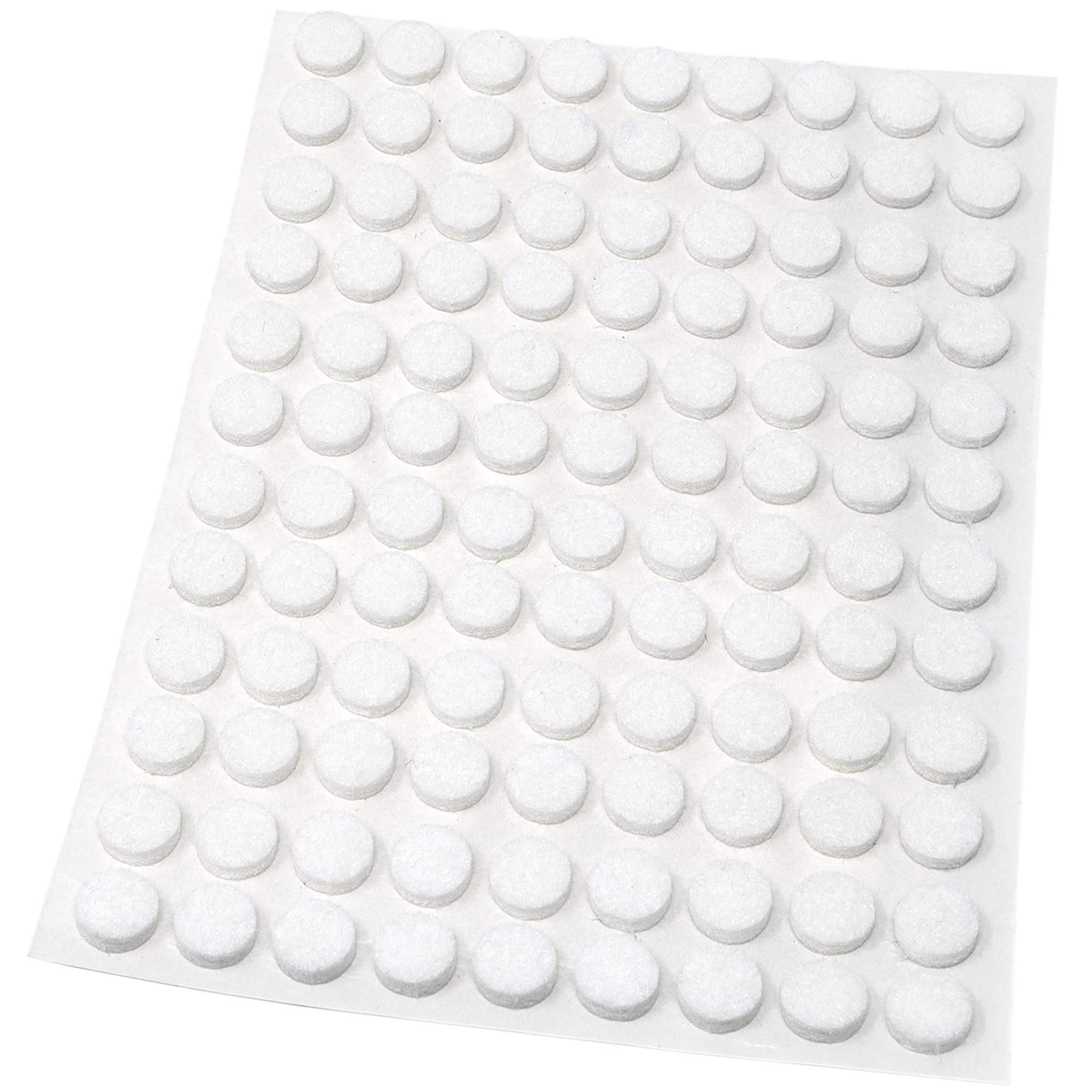 Adsamm® / 108 x self-adhesive felt pads/White/ø 0.39'' (ø 10 mm) / round / 0.138'' / 3.5 mm thick stick-on furniture felt glides/Furniture & Chair Glides