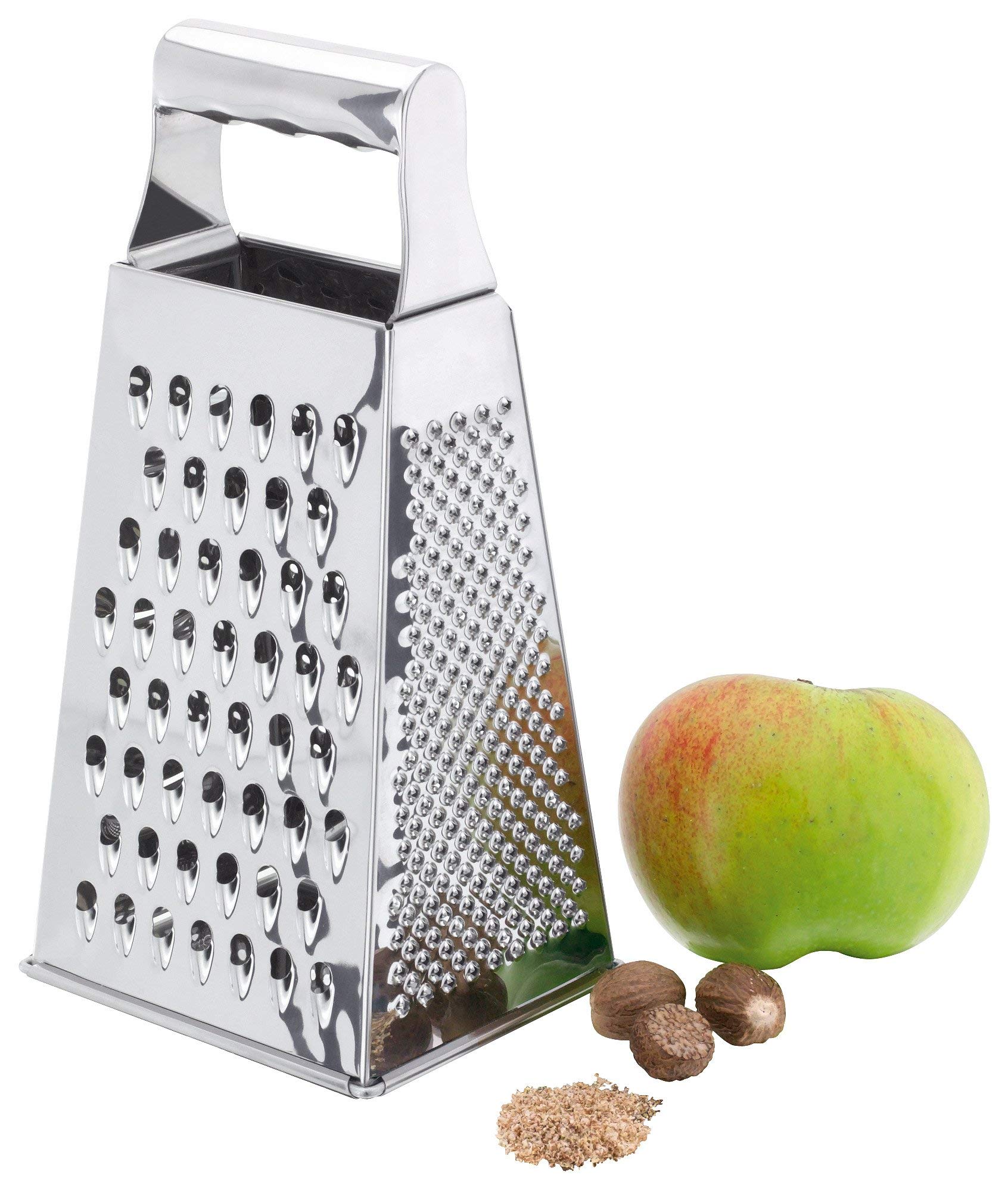 Judge Grater, 4 Sided Stainless Steel Box Grater, Ideal for Cheese, Vegetables and Much More, Dishwasher Safe and Sturdy Handle