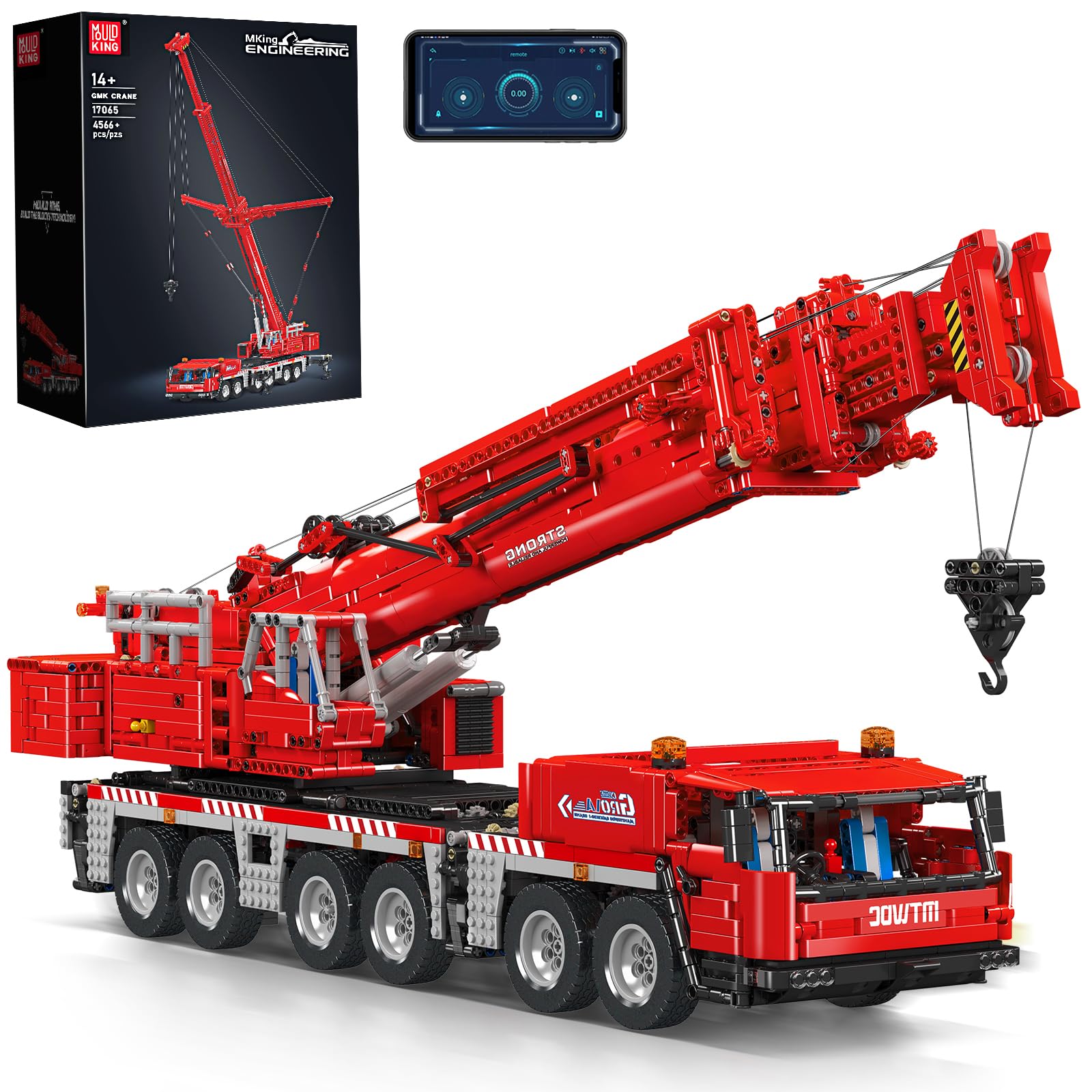 Photo 1 of Mould King 17065 Crane Building Block Set - RC Crane Model Kit Construction Vehicle Toys for Adult, Construction Vehicle Model Gift Toys for Teens (4,566 Pieces)