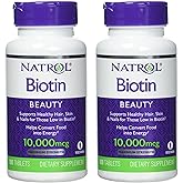 Amazon.com: Natrol Biotin, Maximum Strength, 10,000 mcg Tablets 100 ea ...