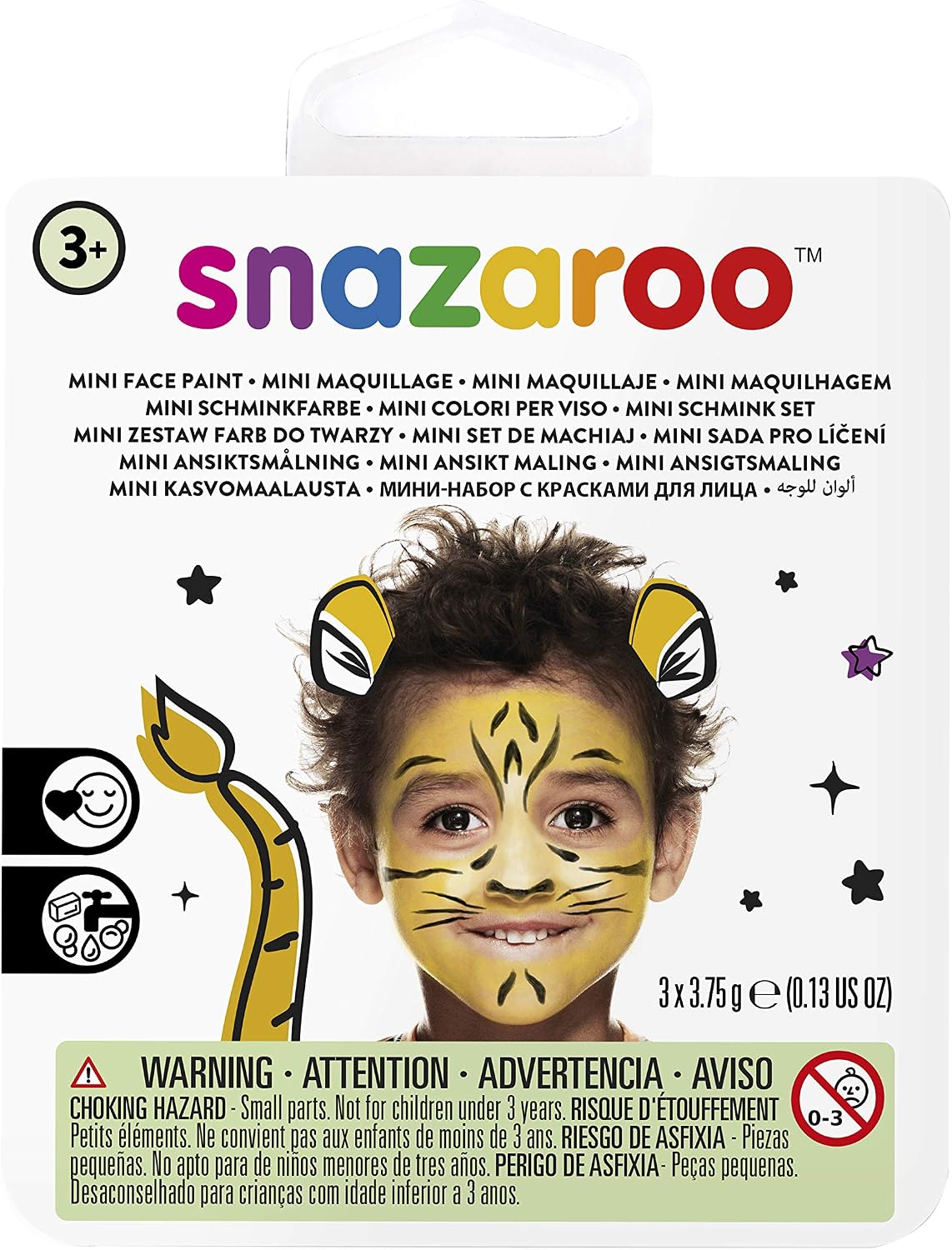 Snazaroo Mini Face Paint Theme Pack, Tiger, Multi-colour, Size 8