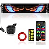 Devil Eyes Light for Car & Truck Windshield | 14.7x3.6in Programmable Flex, APP Custom/DIY, Animated Car Decor