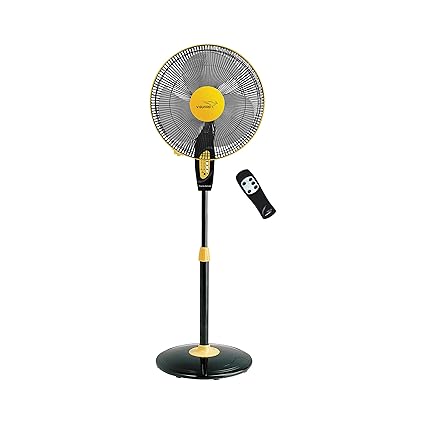 V-Guard Finesta Remote 400mm Pedestal Fan (Yellow Black)