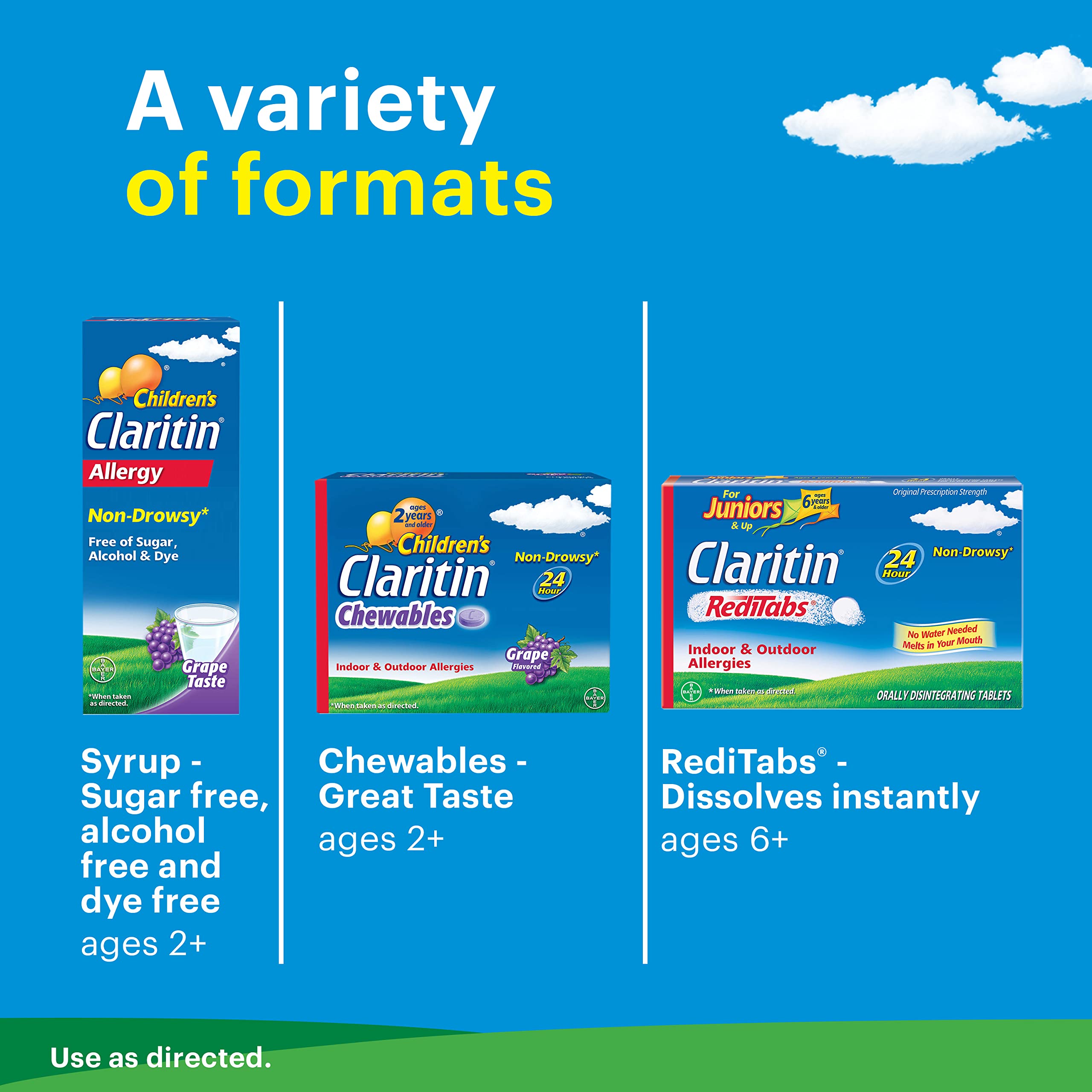 Children's Claritin Chewables 24 HR Children Allergy Medicine, Grape, 30 Count