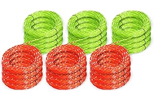 YWTESCH 12 Pack AL2420PD 0.095’’ Replacement Twisted Trimmer Lines Compatible with All EGO 15-Inch String Trimmers, 168 FT Dual Color Pre-Cut Heavy Duty Weed Wacker String for EGO Line Trimmers