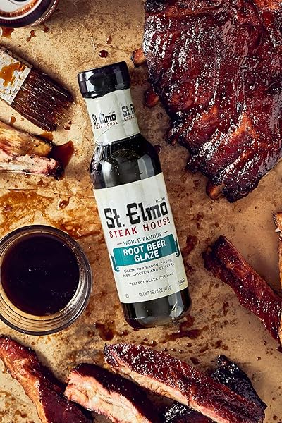 ST. ELMO ROOT BEER GLAZE, GREAT SAUCE AND MARINADE FOR WINGS, RIBS, BURGERS, AND MORE
