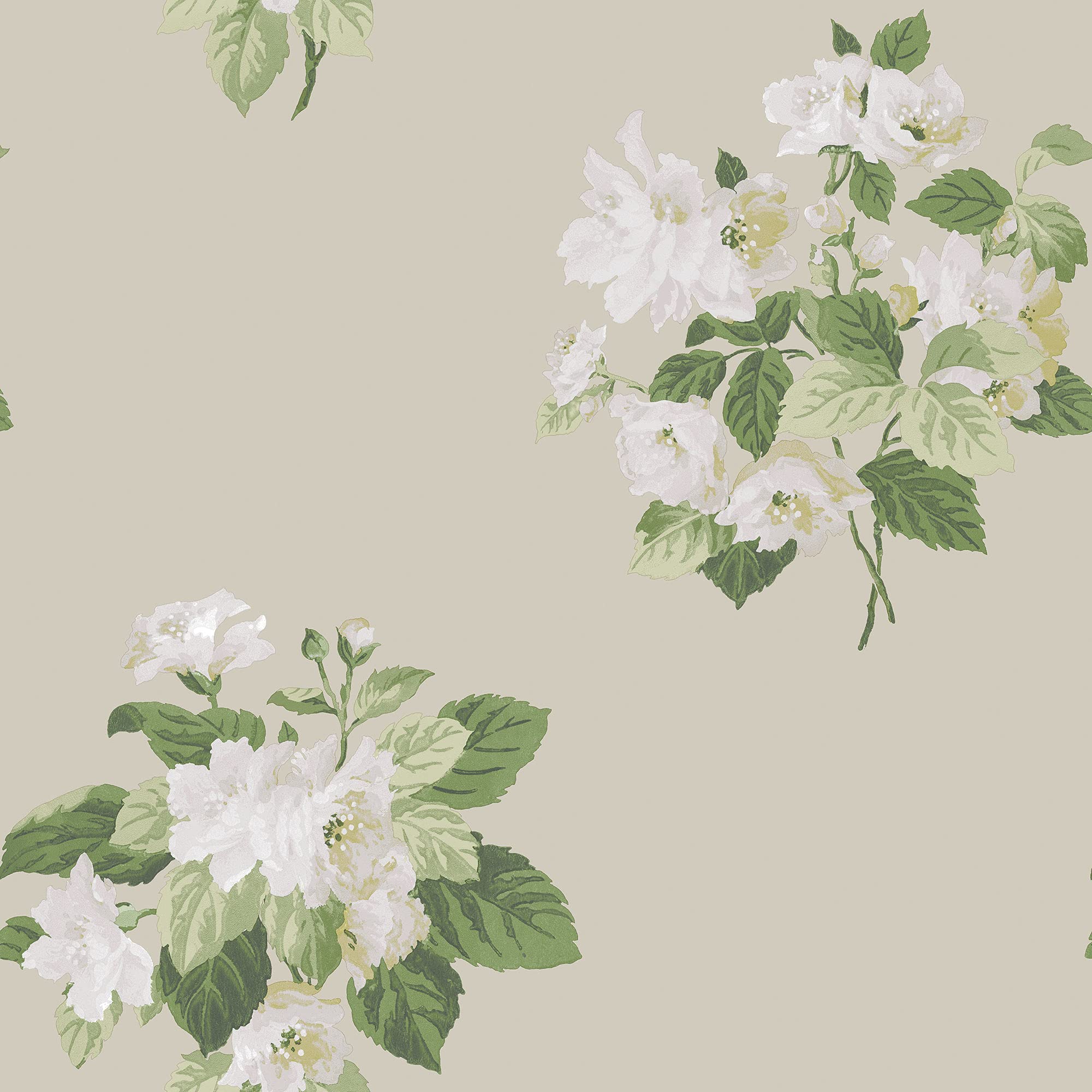 Galerie G78500 Secret Garden Classic Bouquet Wallpaper, Taupe/White, 10m x 53cm