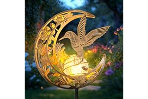 JOBOSI Solar Moon Hummingbird Decorative Light Gift Portable Decorative Ground Stake Light, Gifts for Women Mom Grandmothers, Garden Lawn Decor Christmas & New Year Gift