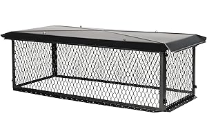 HY-GUARD Multi-Flue Chimney Cap, 17" x 41" x 14"H, Galvanized Steel