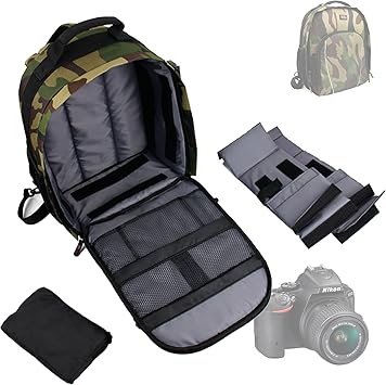 Duragadget Sac A Dos Motif Camouflage Avec Compartiments Pour