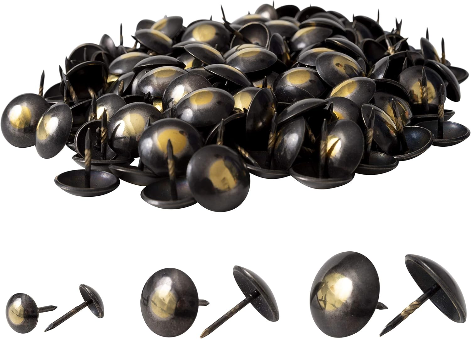 IPEA Upholstery Nails, 200 Pieces, Decorative Studs for Furniture Furniture Clothing, Metal Pins for Armchairs