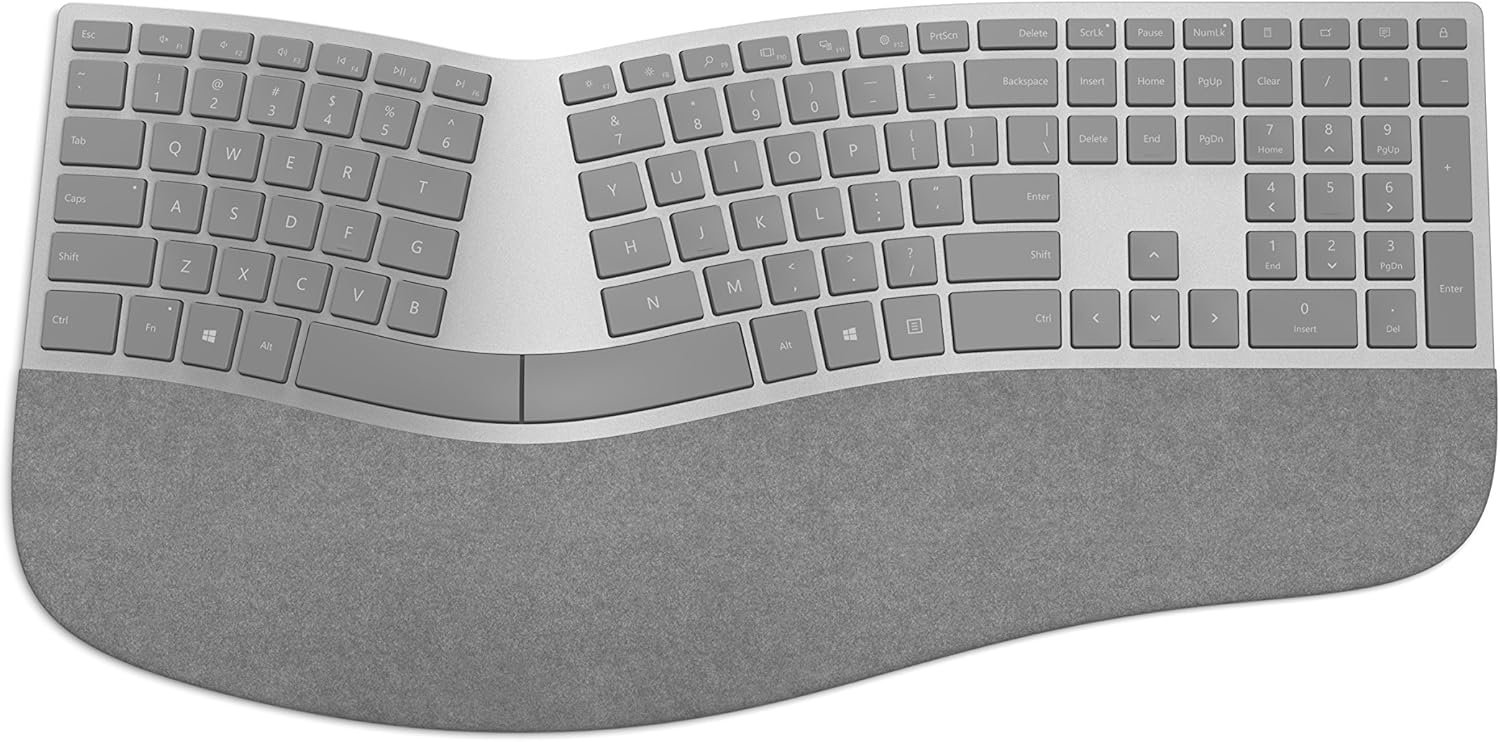 Amazon Co Jp Surface Ergonomic 無線キーボード 英字キー配列 パソコン 周辺機器