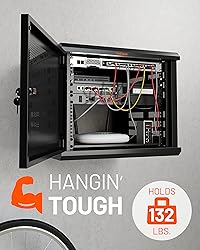 ECHOGEAR 9U Network Rack - Enclosed Wall Mount Rack