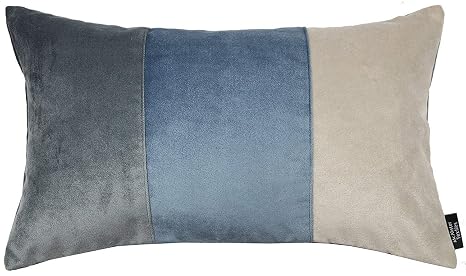 Mcalister Textiles Housse De Coussin 3 Couleurs Patchwork