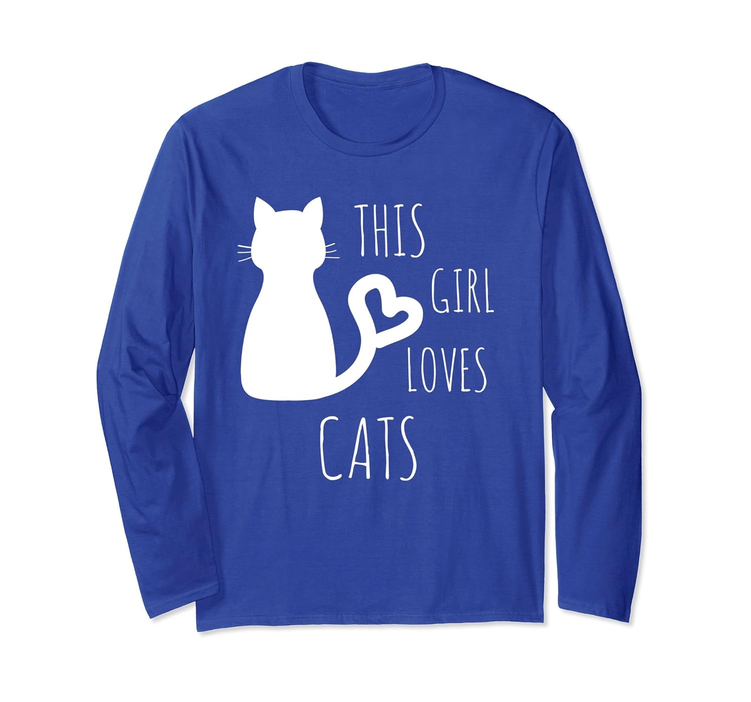 Cute Girls Clothing - This Girl Loves Cats Long Sleeve Shirt-Rose