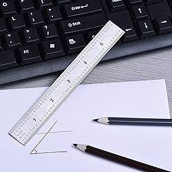 2 Pack Stainless Steel Ruler Machinist Engineer