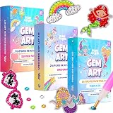 Blue Squid Diamond Art Kits for Kids Summer Fun Mermaid Unicorn 3 Pack