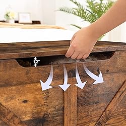 HOOBRO Storage Bench, 29.5” Retro Wooden Storage