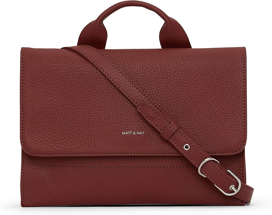 Matt & Nat Vegan Handbags, Sira Crossbody Handbag, Beet (Purple