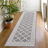 SHACOS Hallway Runner Rug 50x150 cm Non Slip Grey Kitchen Entryway