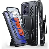 FNTCASE for Motorola Moto G Power 5G 2025 Case with Belt Clip and Kickstand | Built-in Screen Protector, 20FT Military-Grade Drop Protection, Rugged Heavy Duty Shockproof Holster Protective Cover